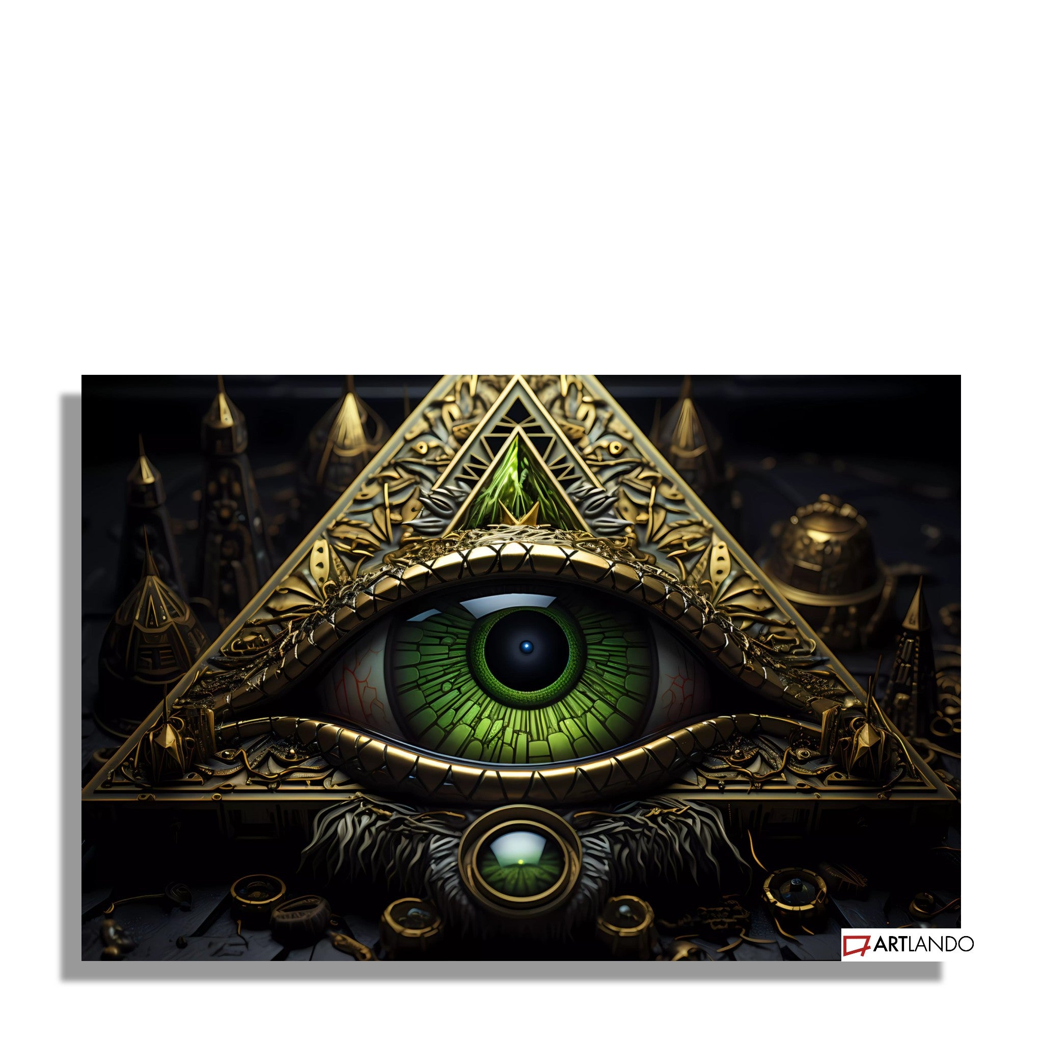 Grünes Illuminati Auge