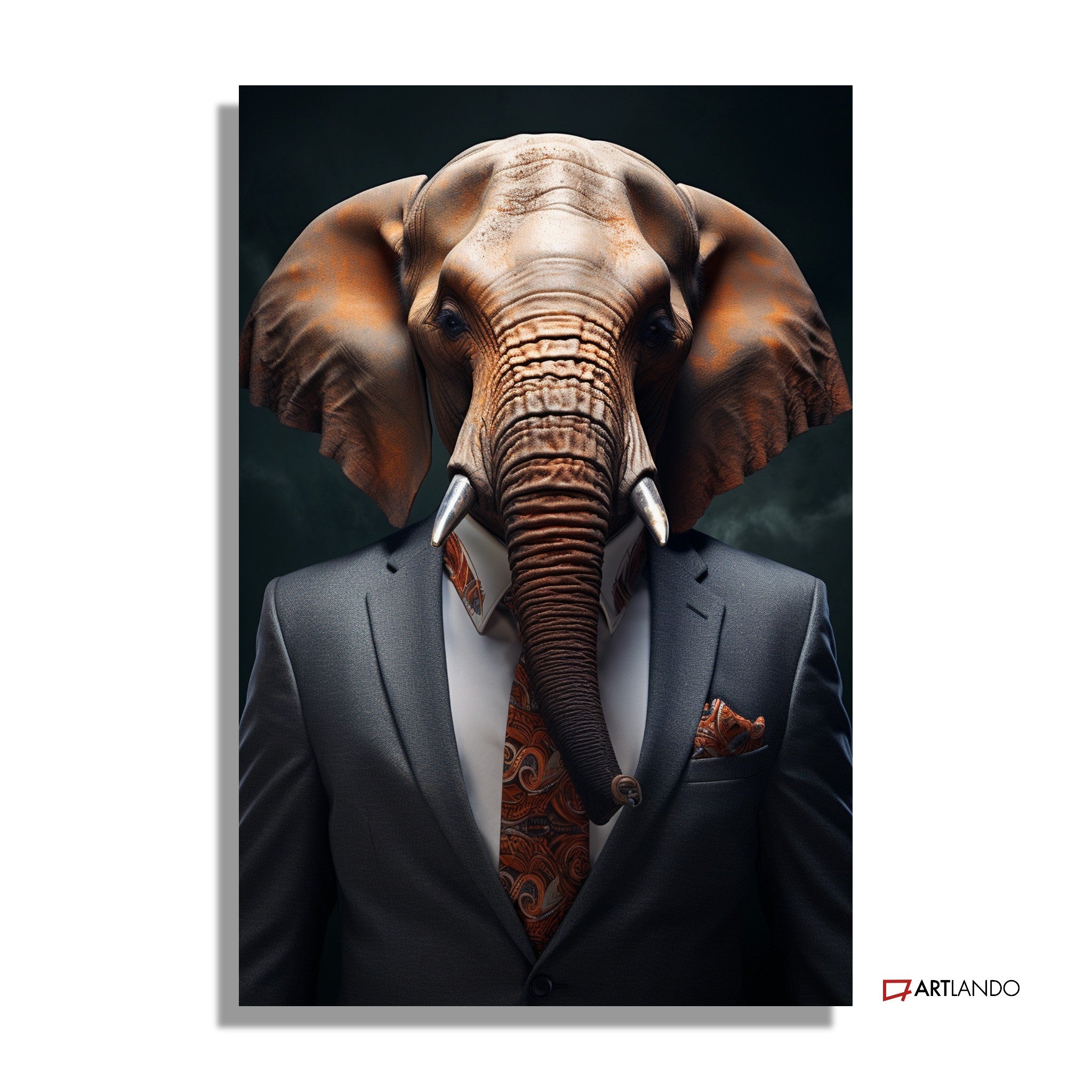 Elefant als Geschäftsmann im Anzug