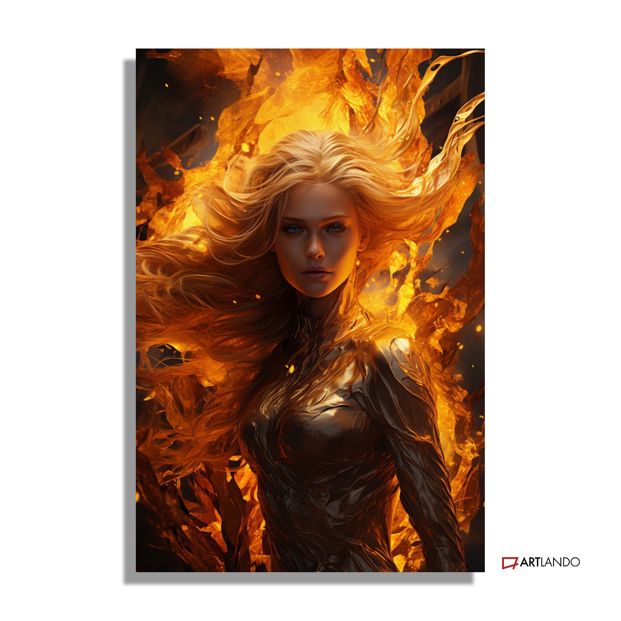 Sonnen-Heldin steht in Flammen