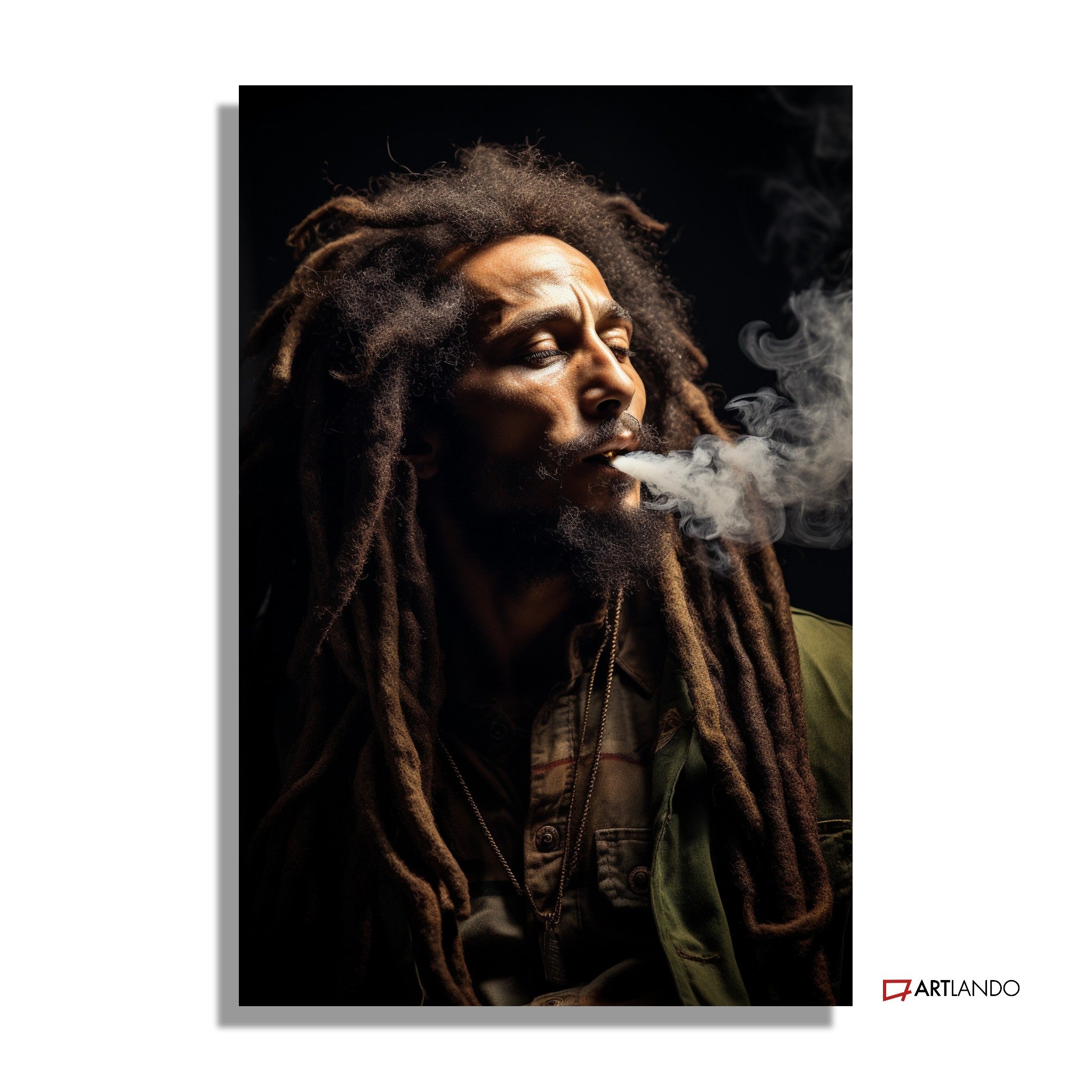 Bob Marley smoking Weed - Portrait Art