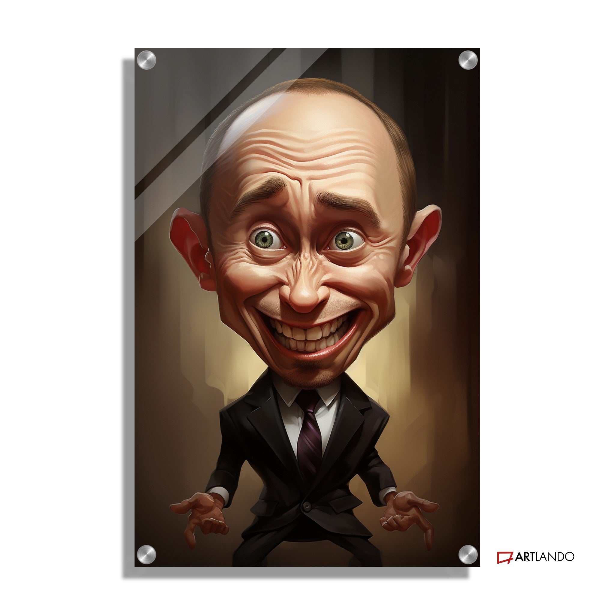 Überspitzte Karikatur von Vladimir Putin