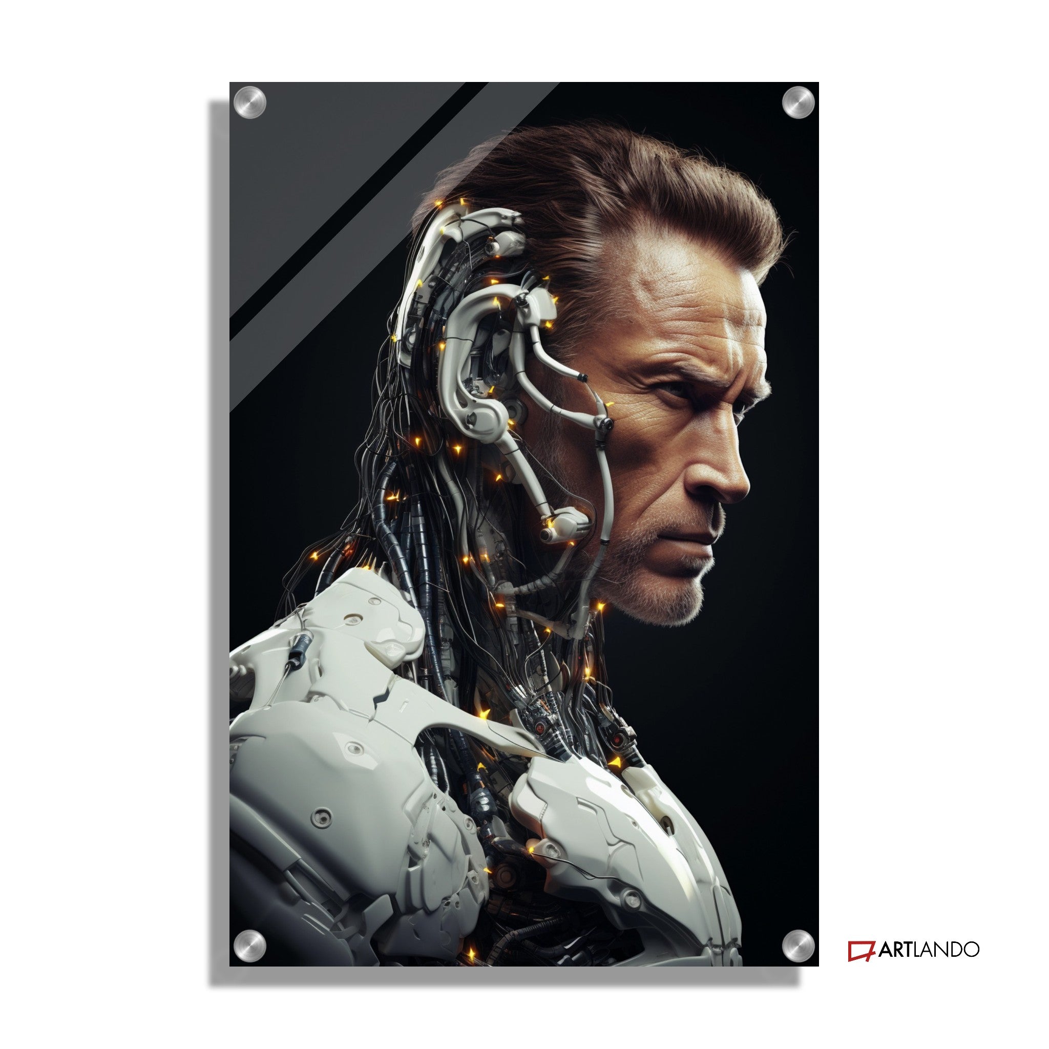 Arnold Schwarzenegger als Cyborg - Portrait Art