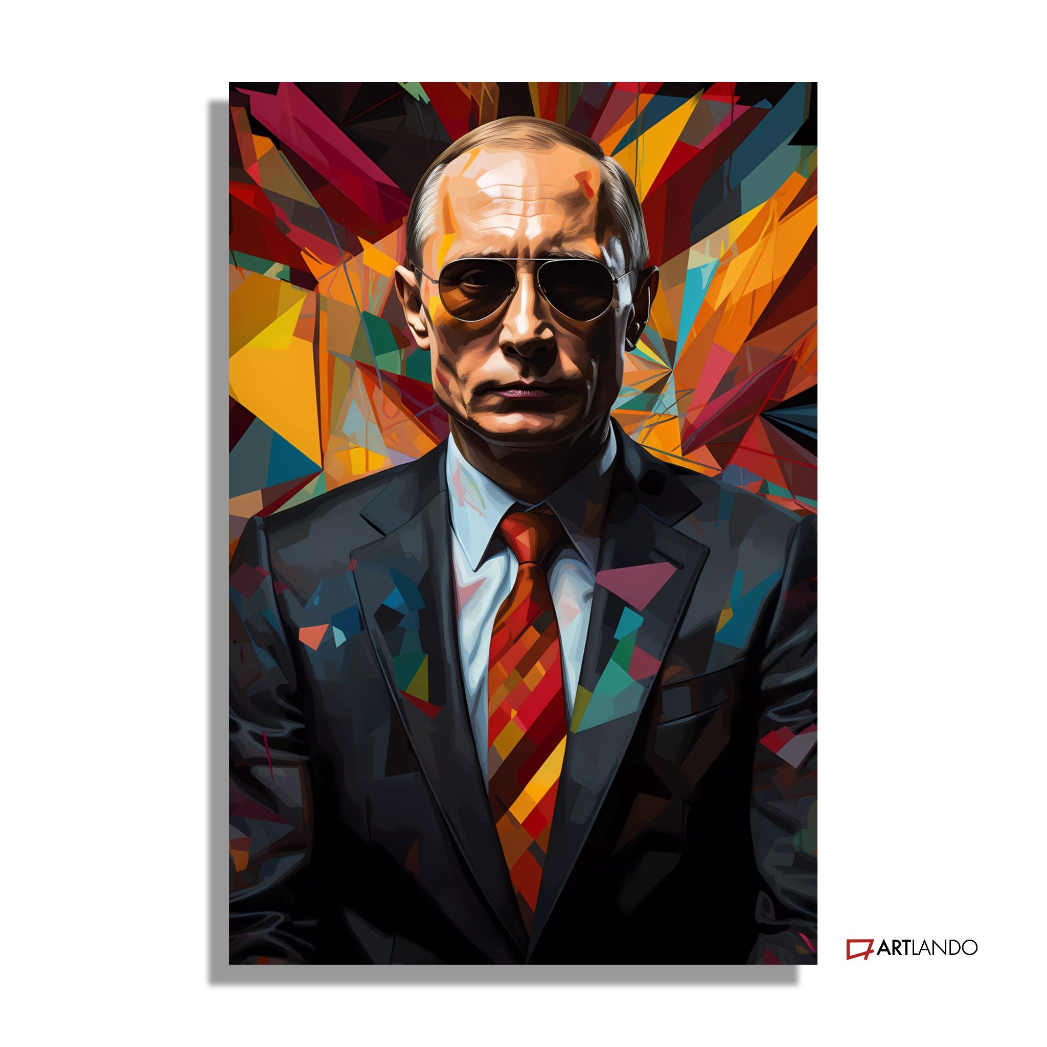 Vladimir Putin mit Sonnenbrille - Der mysteriöse Blick - Pop Art Stil