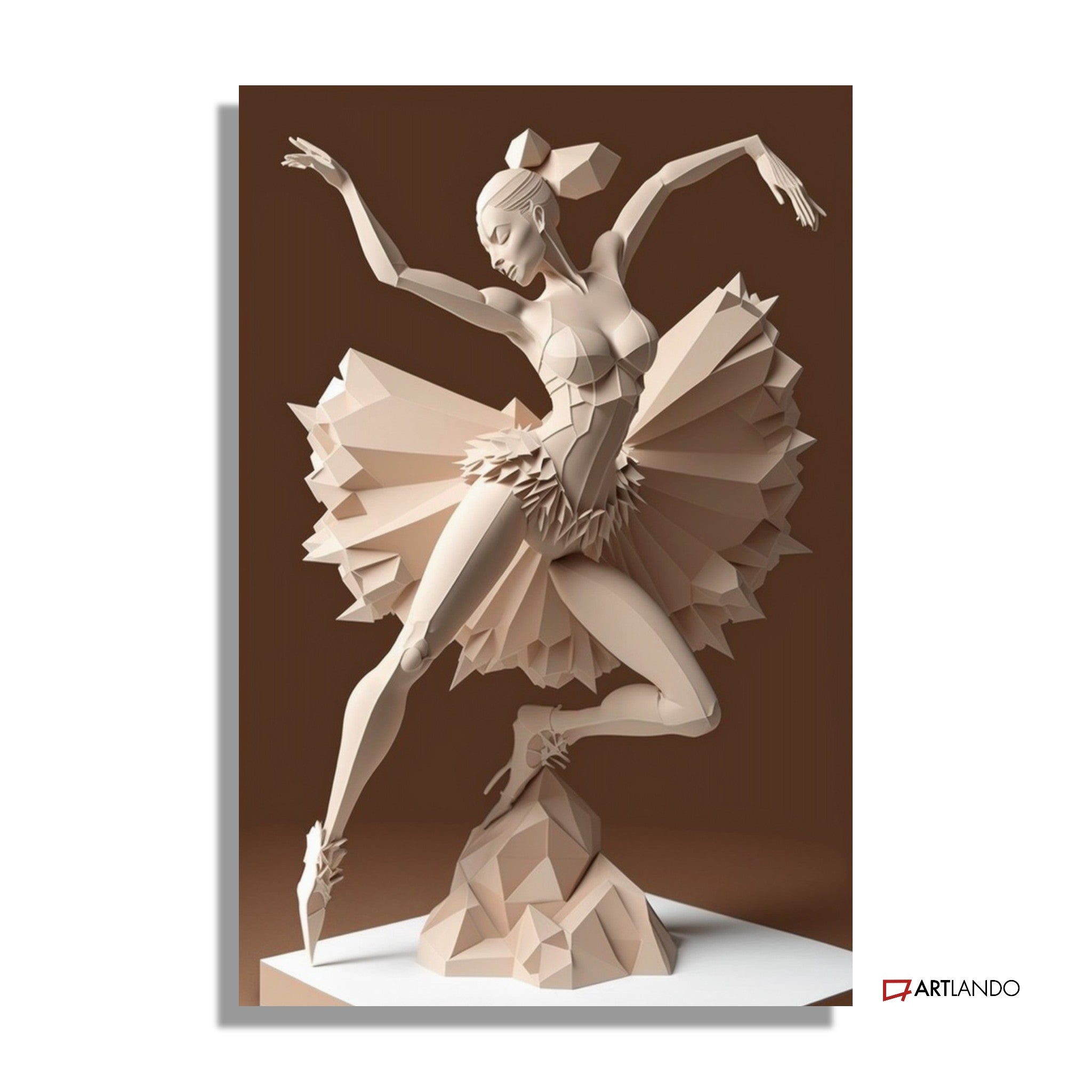 Anmutige Ballerina - Multidimensionaler Paperprint