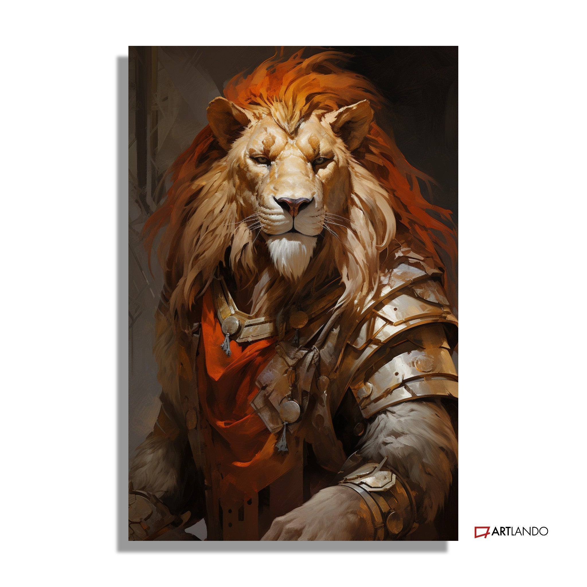 Löwen Krieger Humanoid - Portrait Art