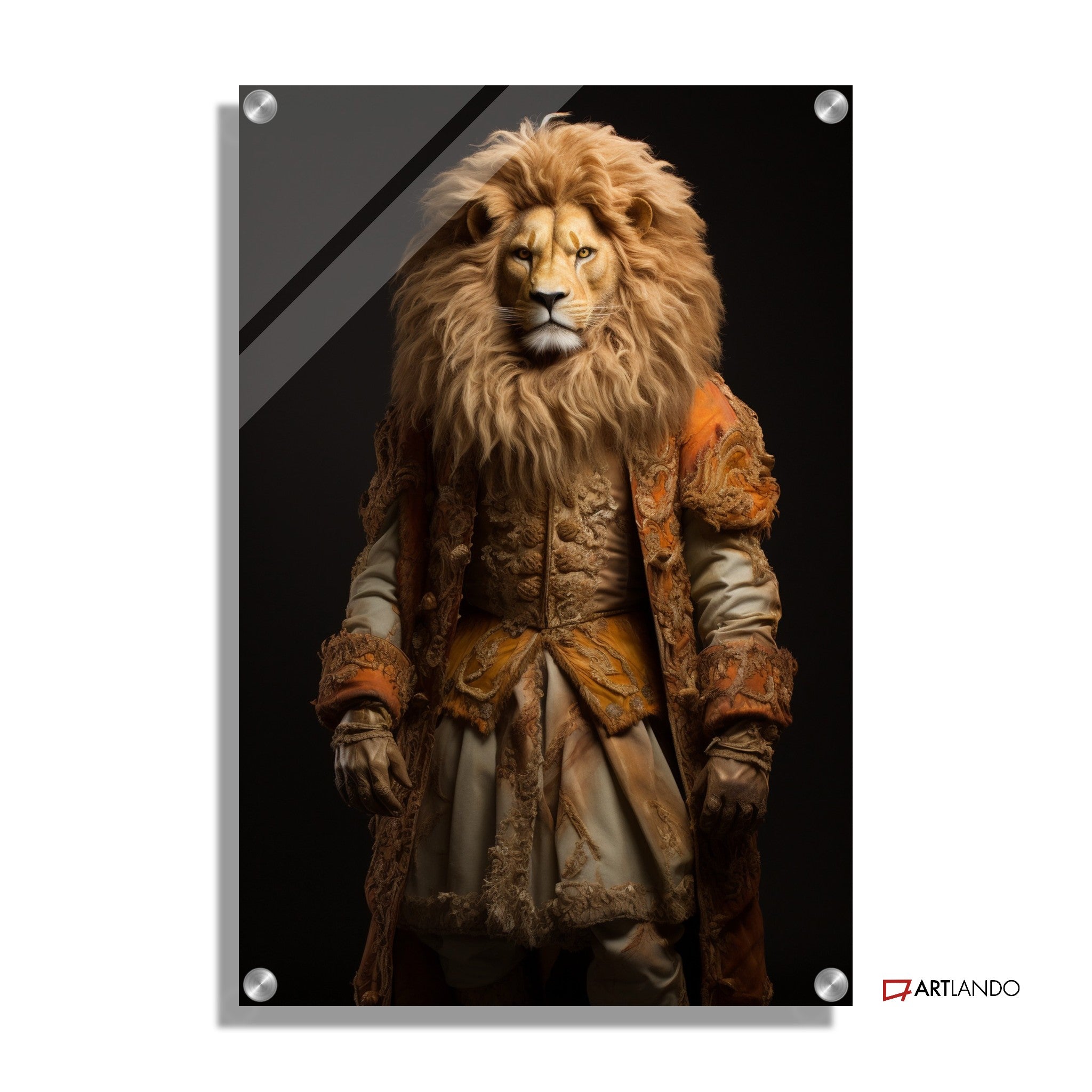 Löwe in historischer Kleidung