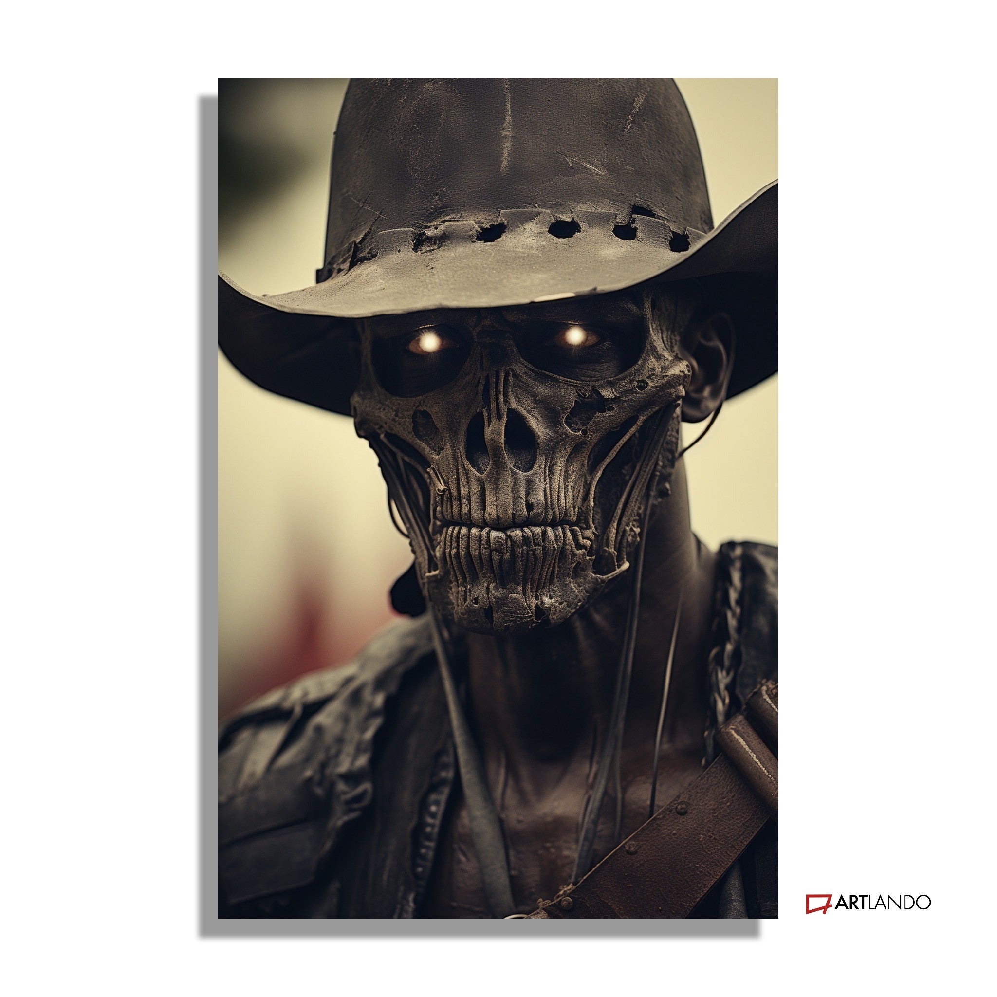 Totenkopf Cowboy im Vintage Stil