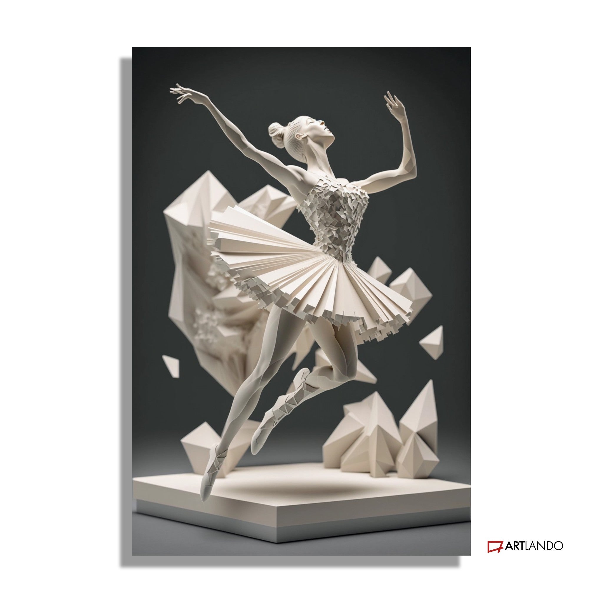 Filigrane Ballerina - Multidimensionaler Paperprint