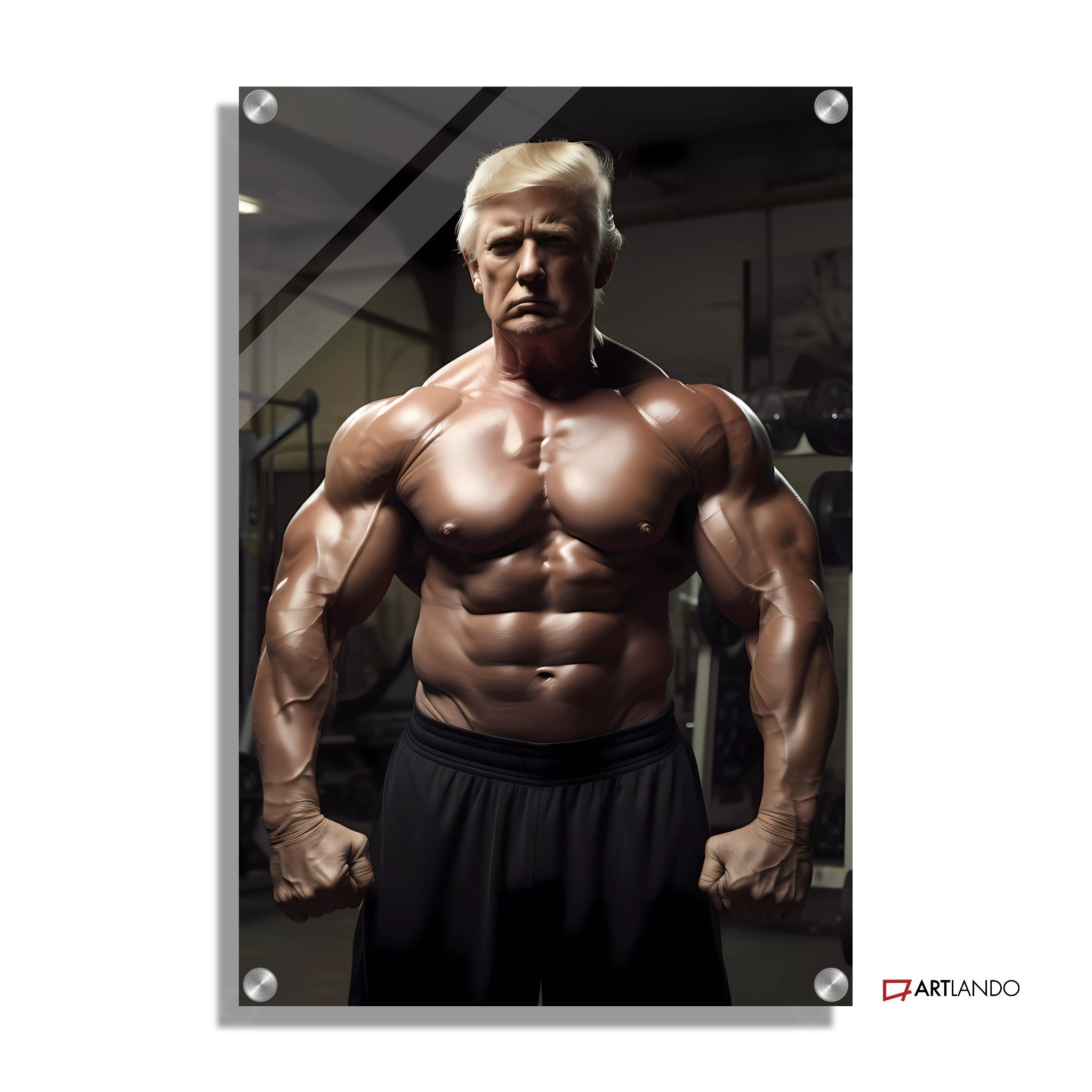 Donald Trump als Bodybuilder