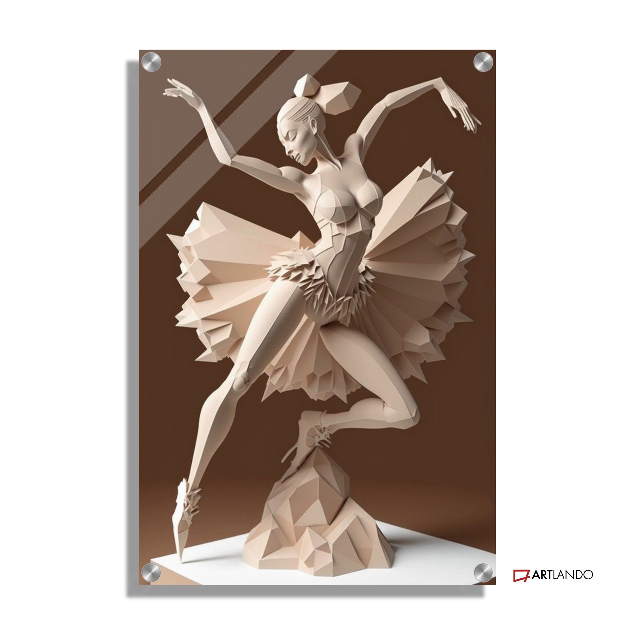 Anmutige Ballerina - Multidimensionaler Paperprint