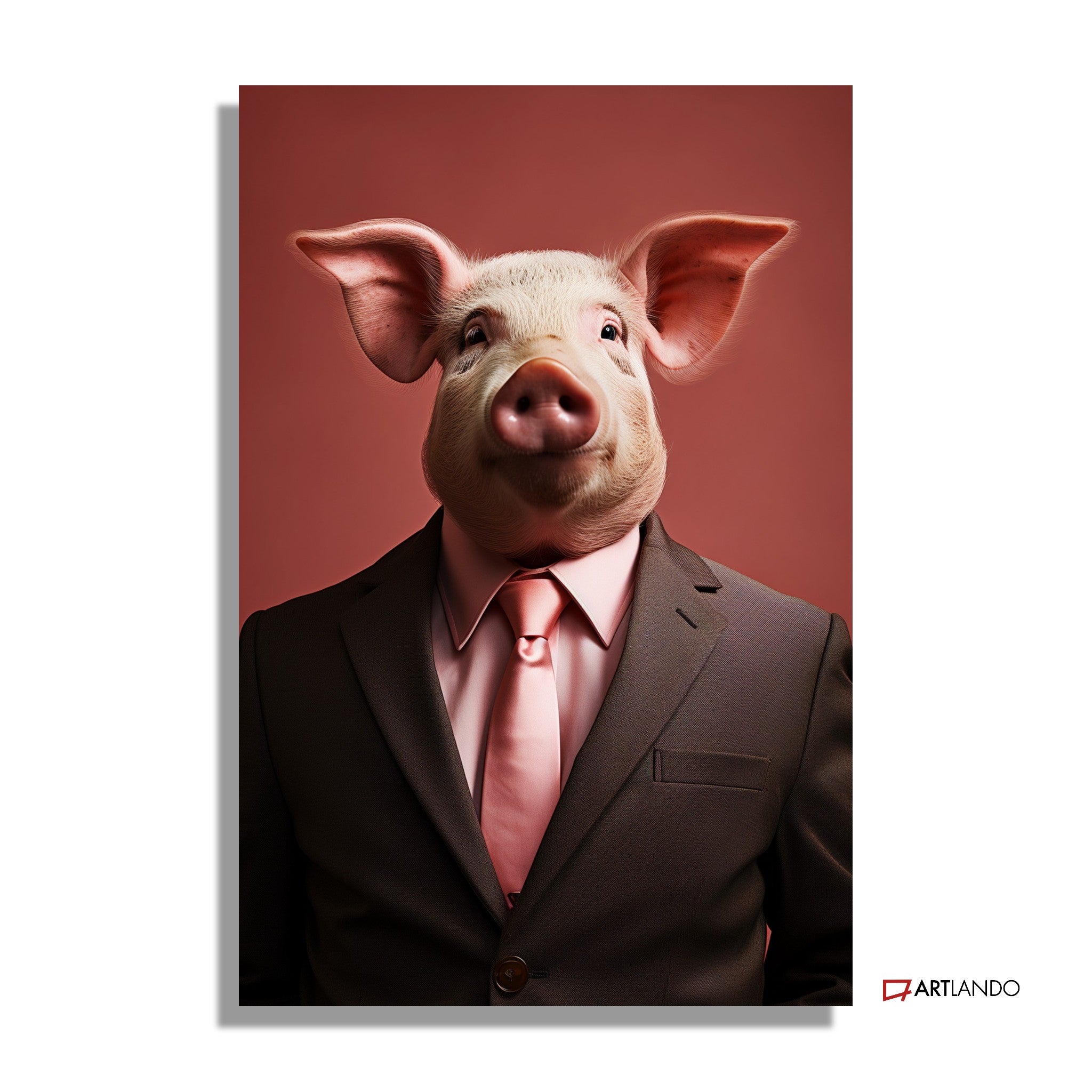 Schwein als Geschäftsmann im Anzug