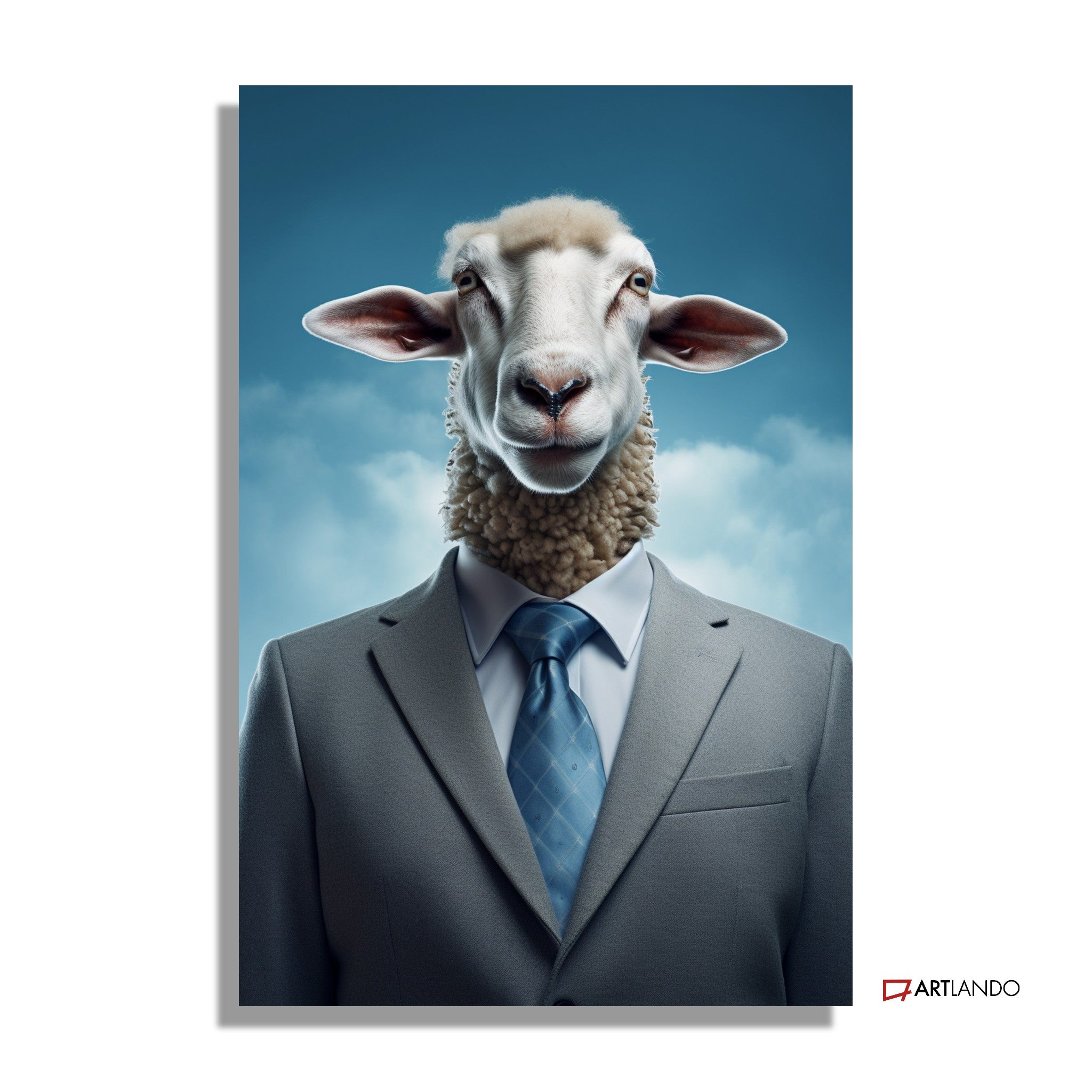 Schaf als Geschäftsmann im Anzug