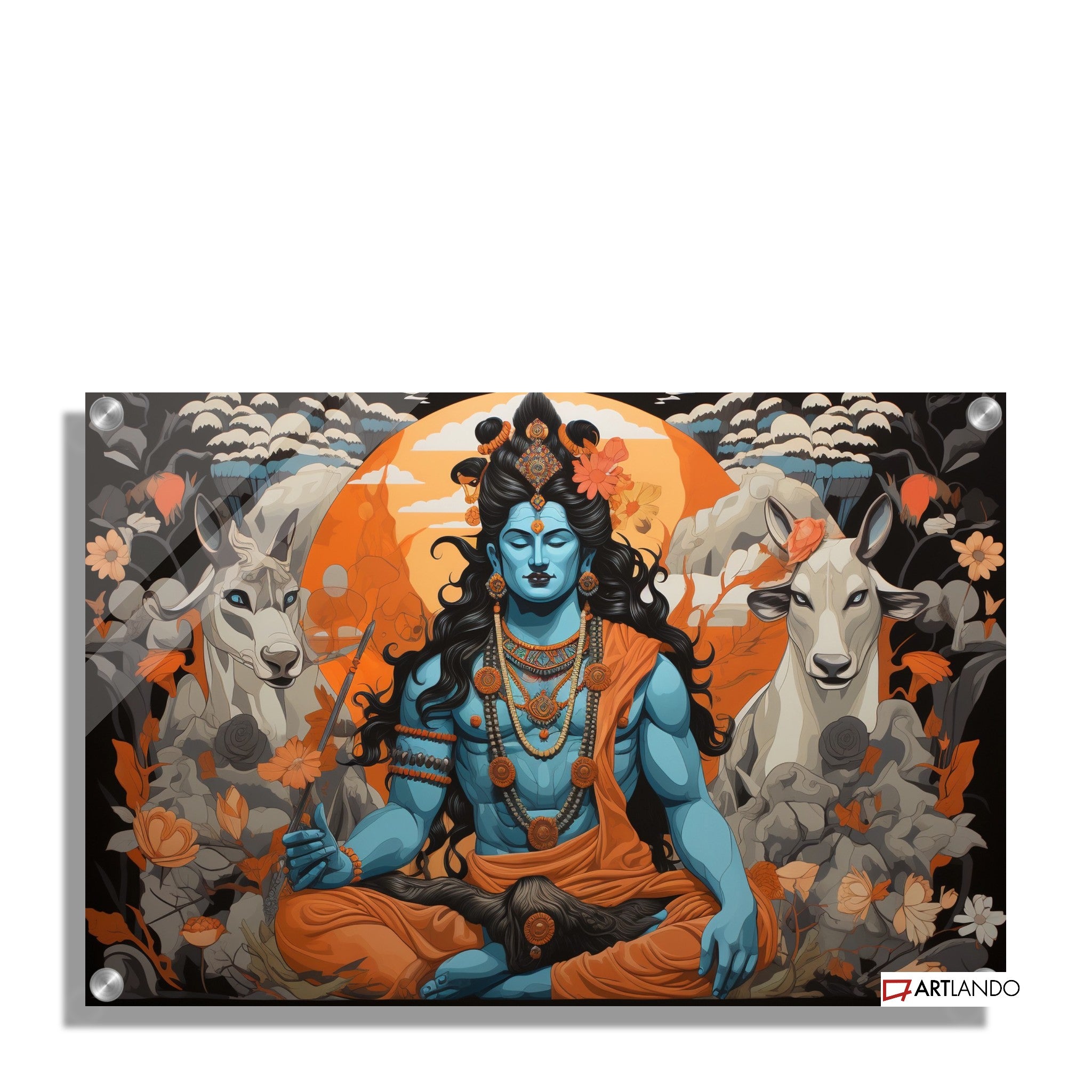 Shiva mit zwei Stieren - Thota Vaikuntam Stil