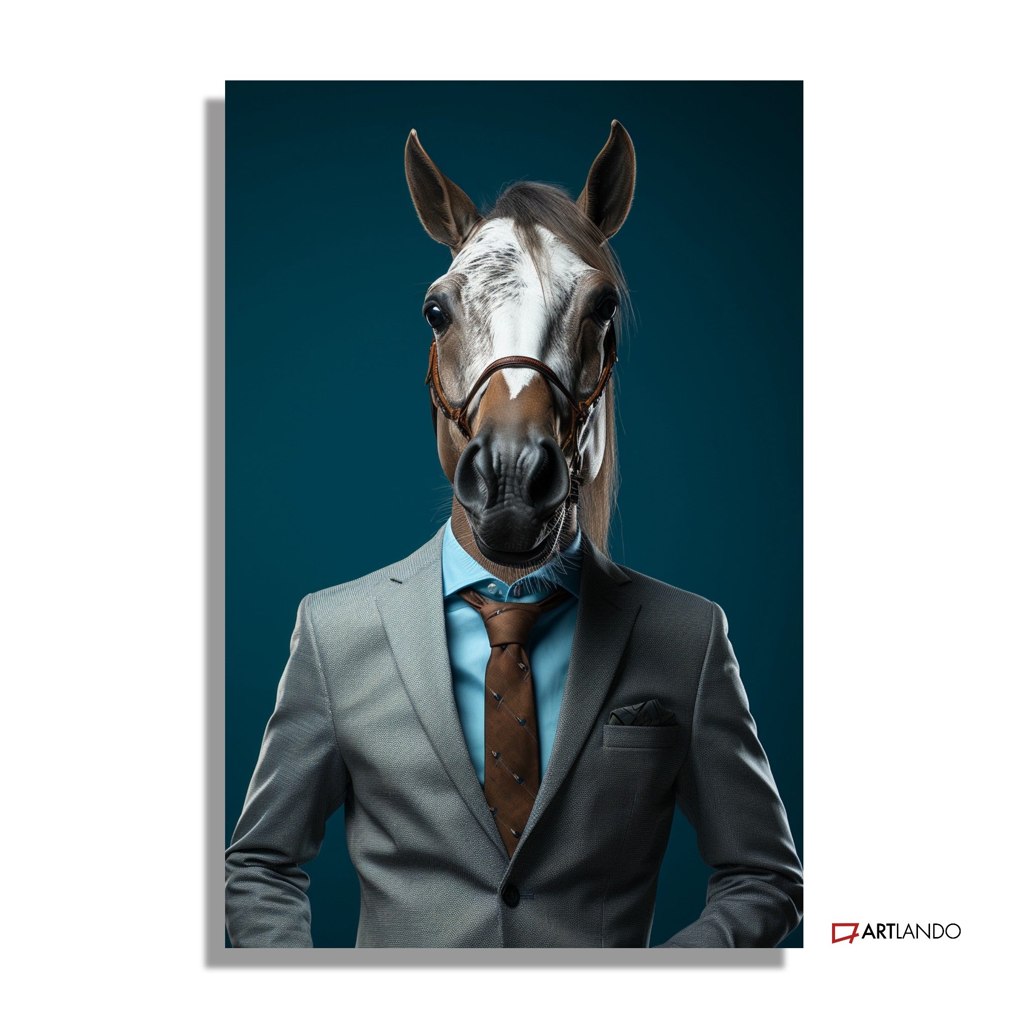 Pferd als Geschäftsmann im Anzug