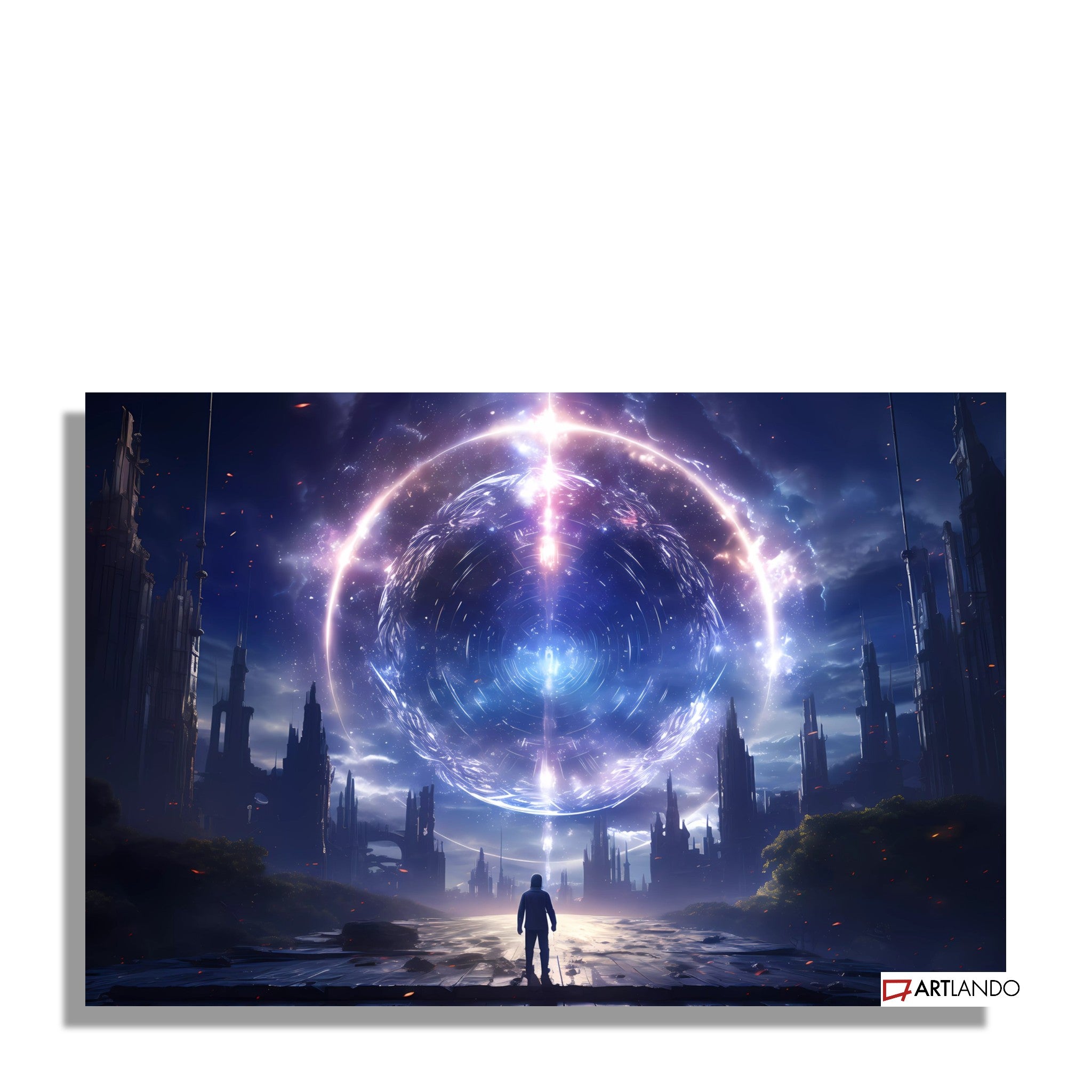 Portal in eine fremde Galaxy - Fantasy Wallart