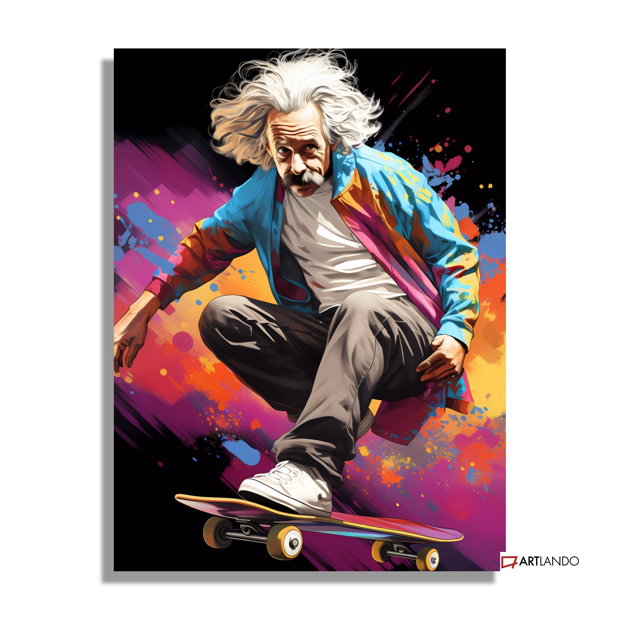 Albert Einstein Skater - DMT Wandbild