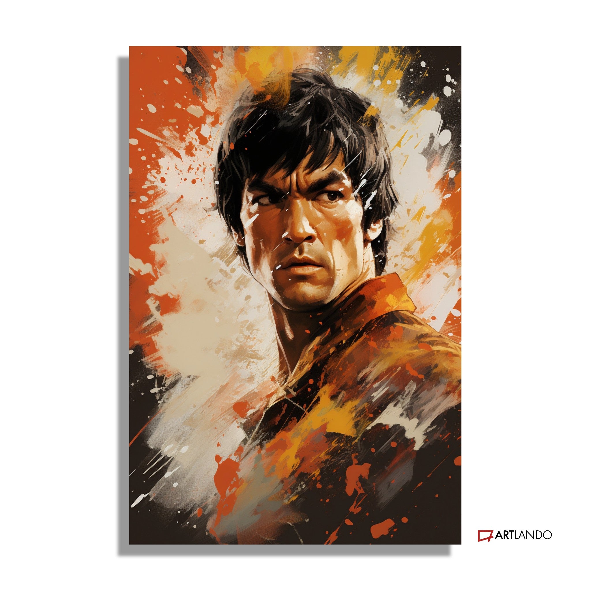 Dynamisches Portrait von Bruce Lee