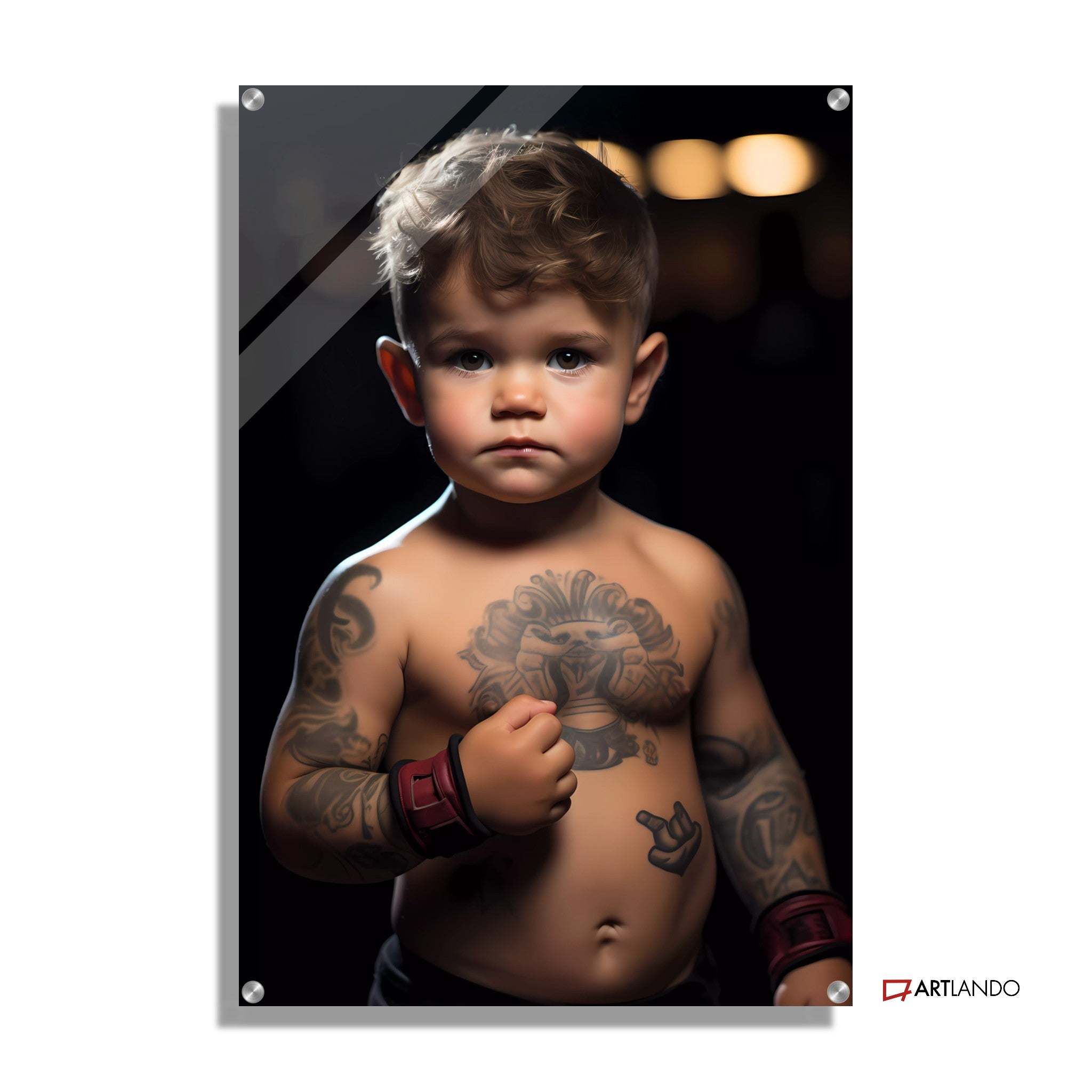 Baby UFC Kämpfer ist bereit - Portrait Art