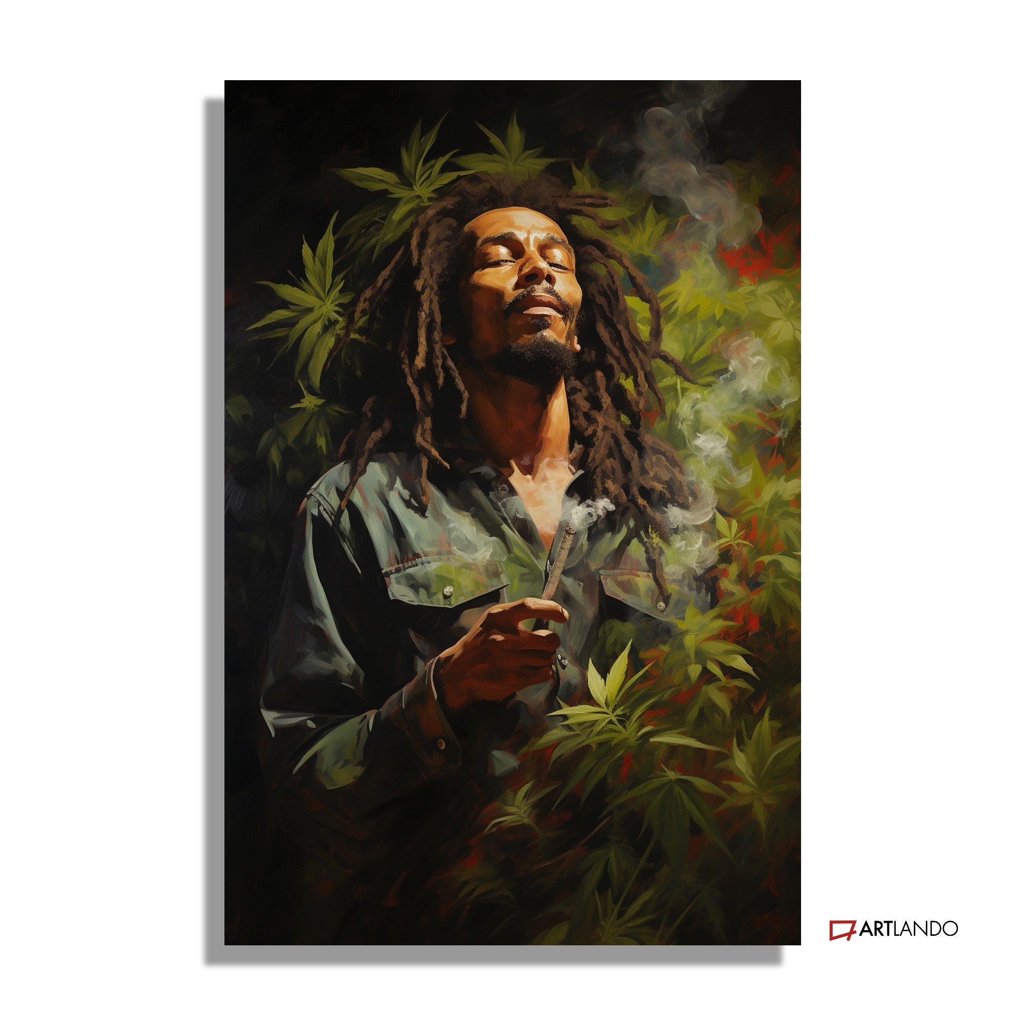 Illustration von Bob Marley mit Joint