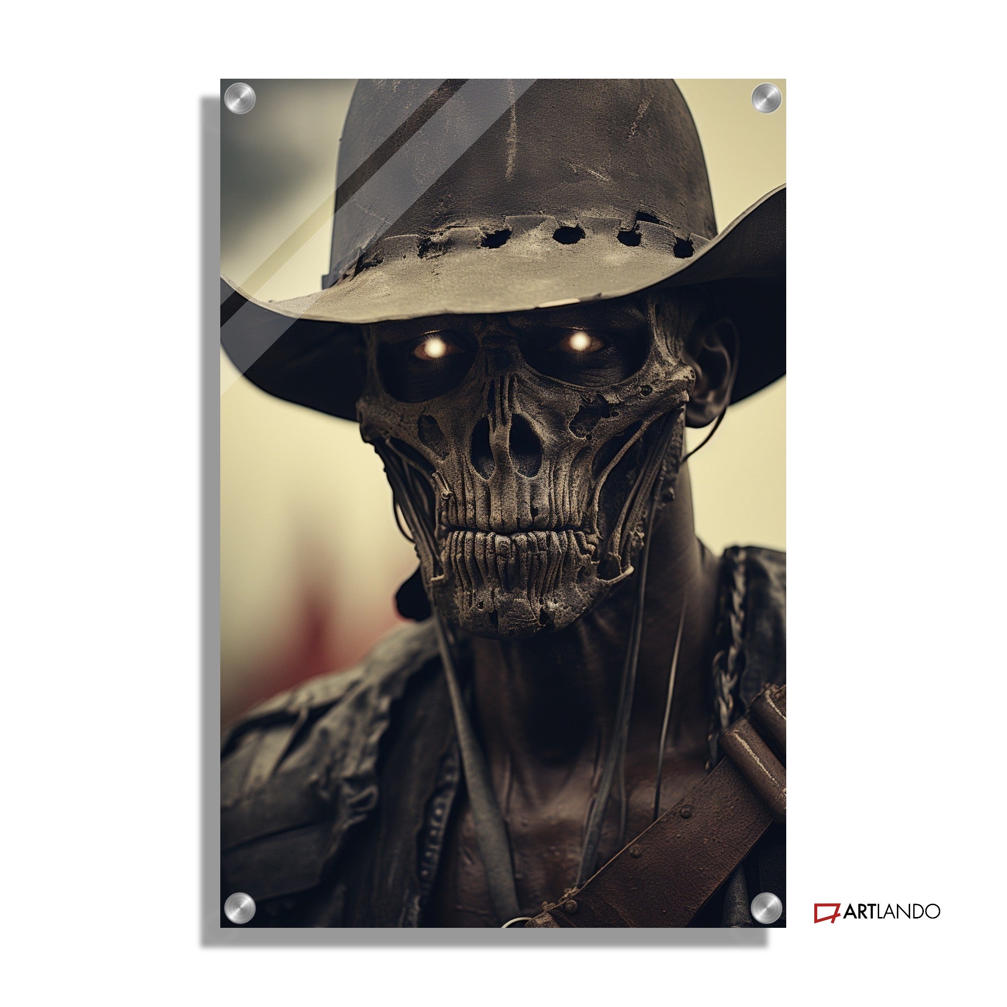 Totenkopf Cowboy im Vintage Stil