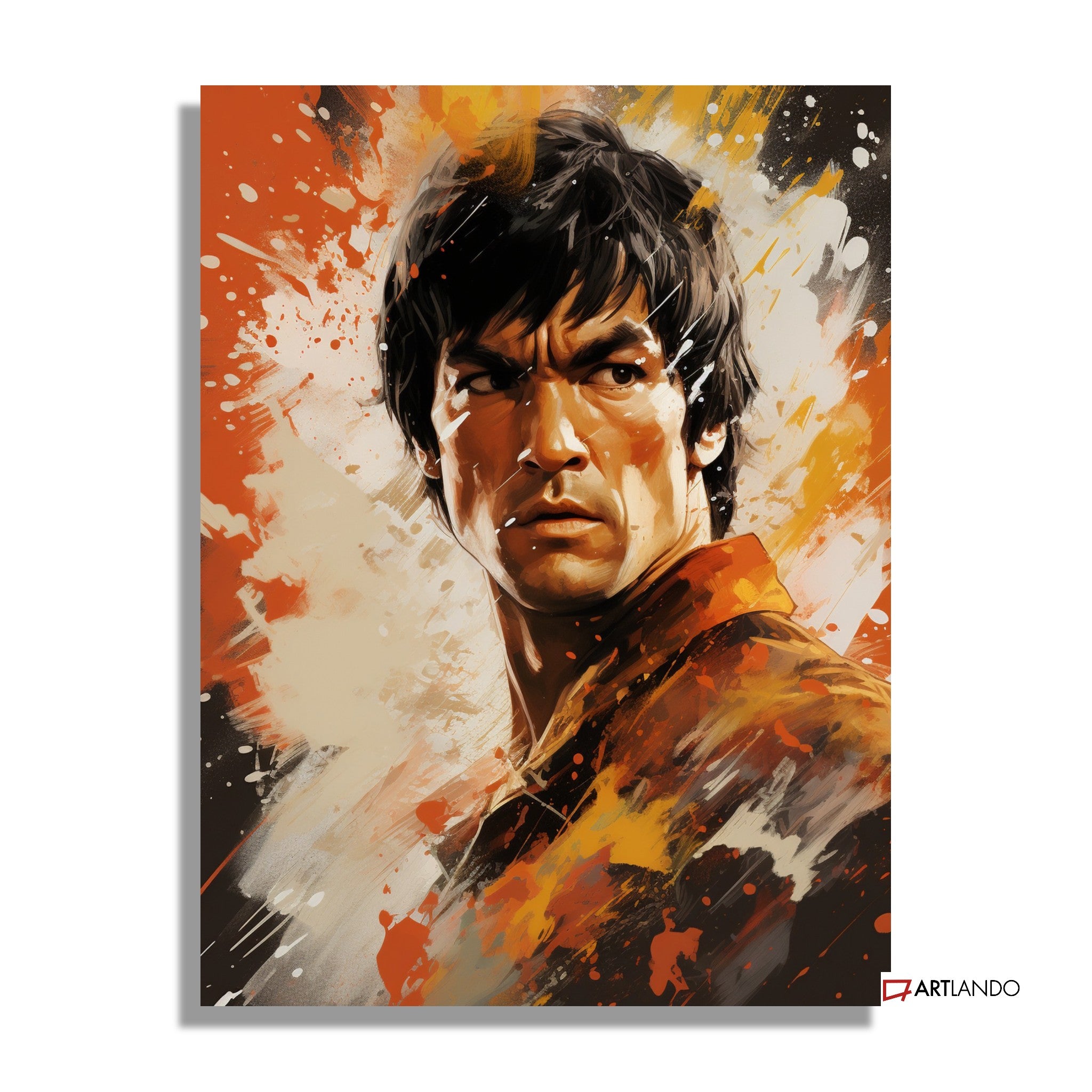 Dynamisches Portrait von Bruce Lee