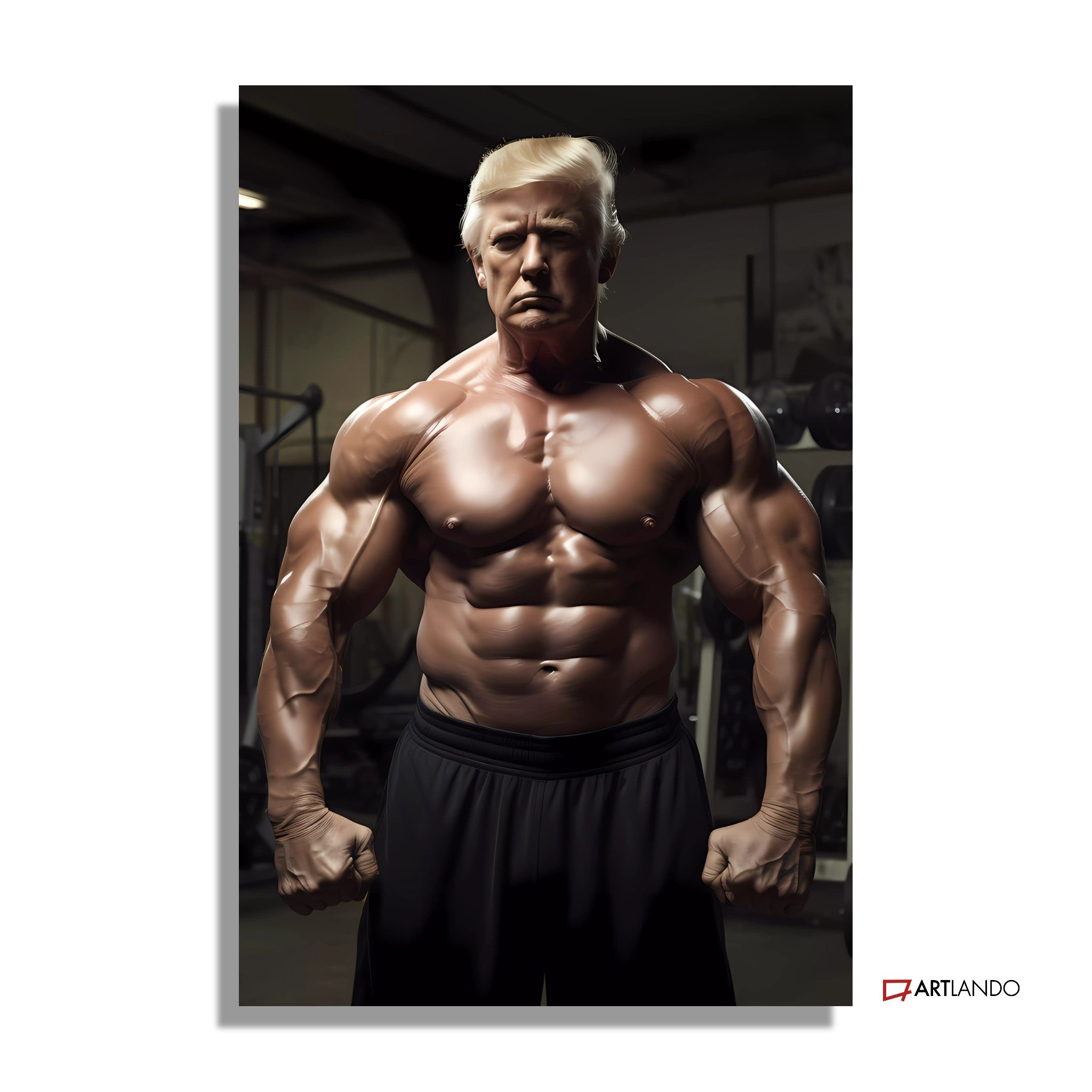 Donald Trump als Bodybuilder