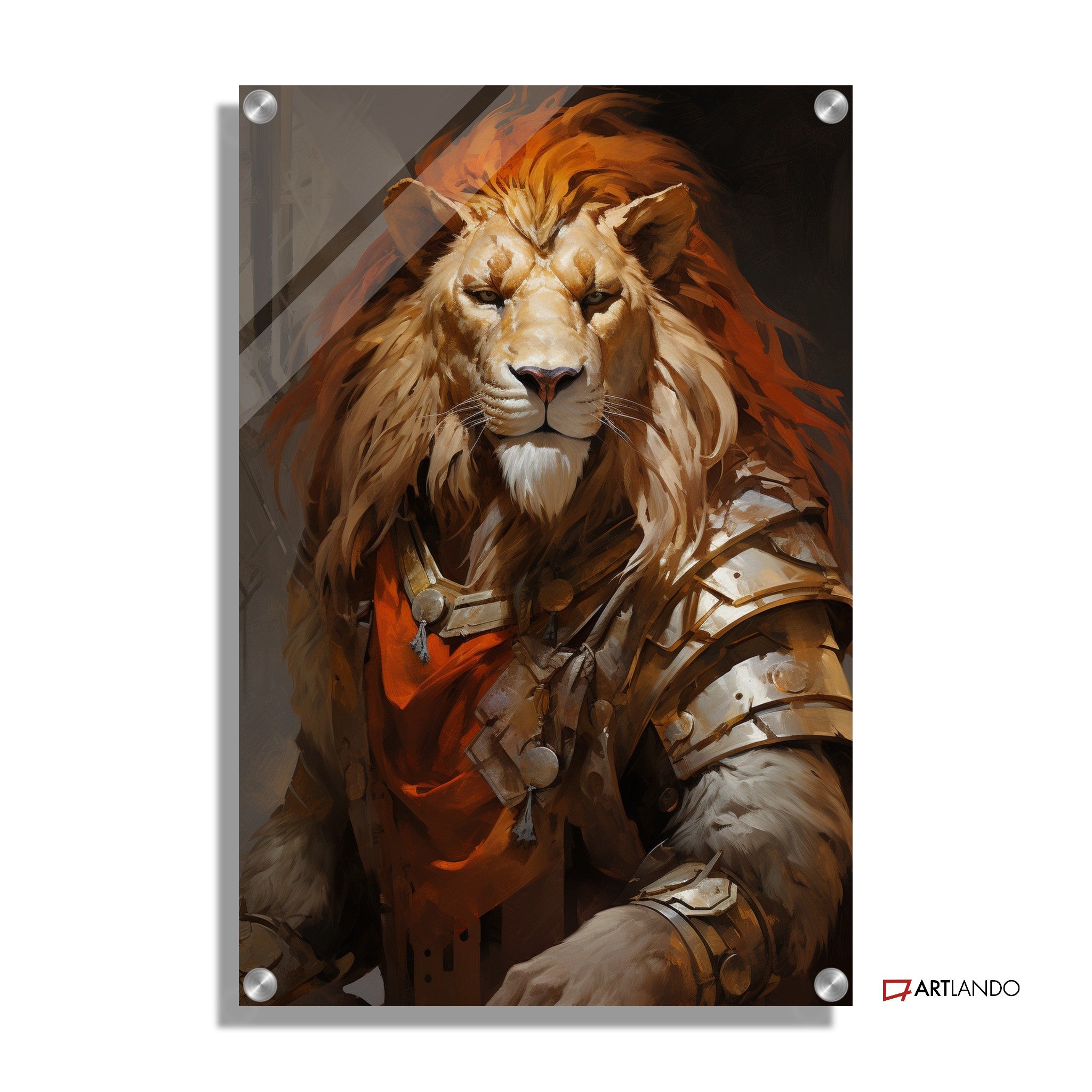 Löwen Krieger Humanoid - Portrait Art