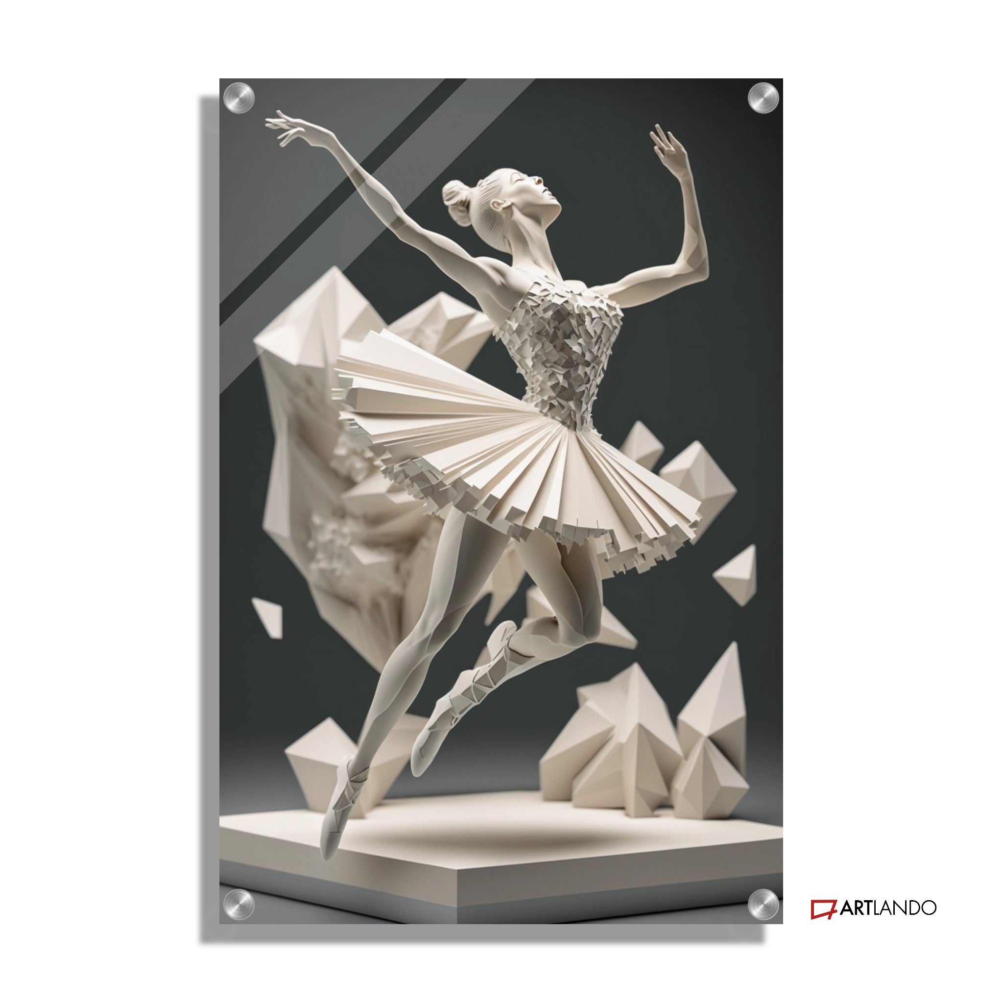 Filigrane Ballerina - Multidimensionaler Paperprint